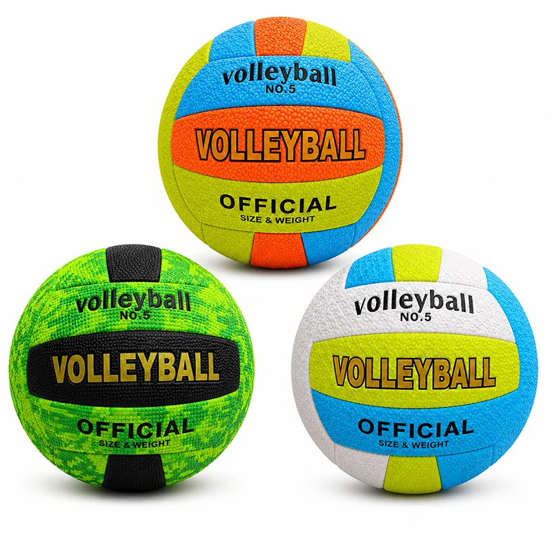 Soft Touch Volleyball Size 5 – Official Waterproof Indoor & Outdoor Volleyball in Bright Colorful Design for Beach, Gym, Training & Competition Games for Ages 3 Years & Above